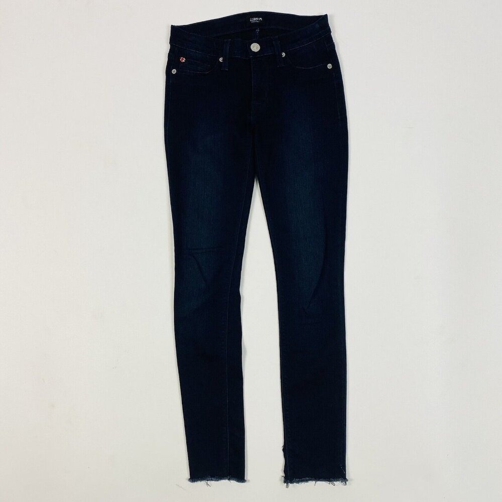Hudson Krista Ankle Super Skinny w/ Raw Hem Dark Wash Blue Ray Ctn Jeans 24X27‎